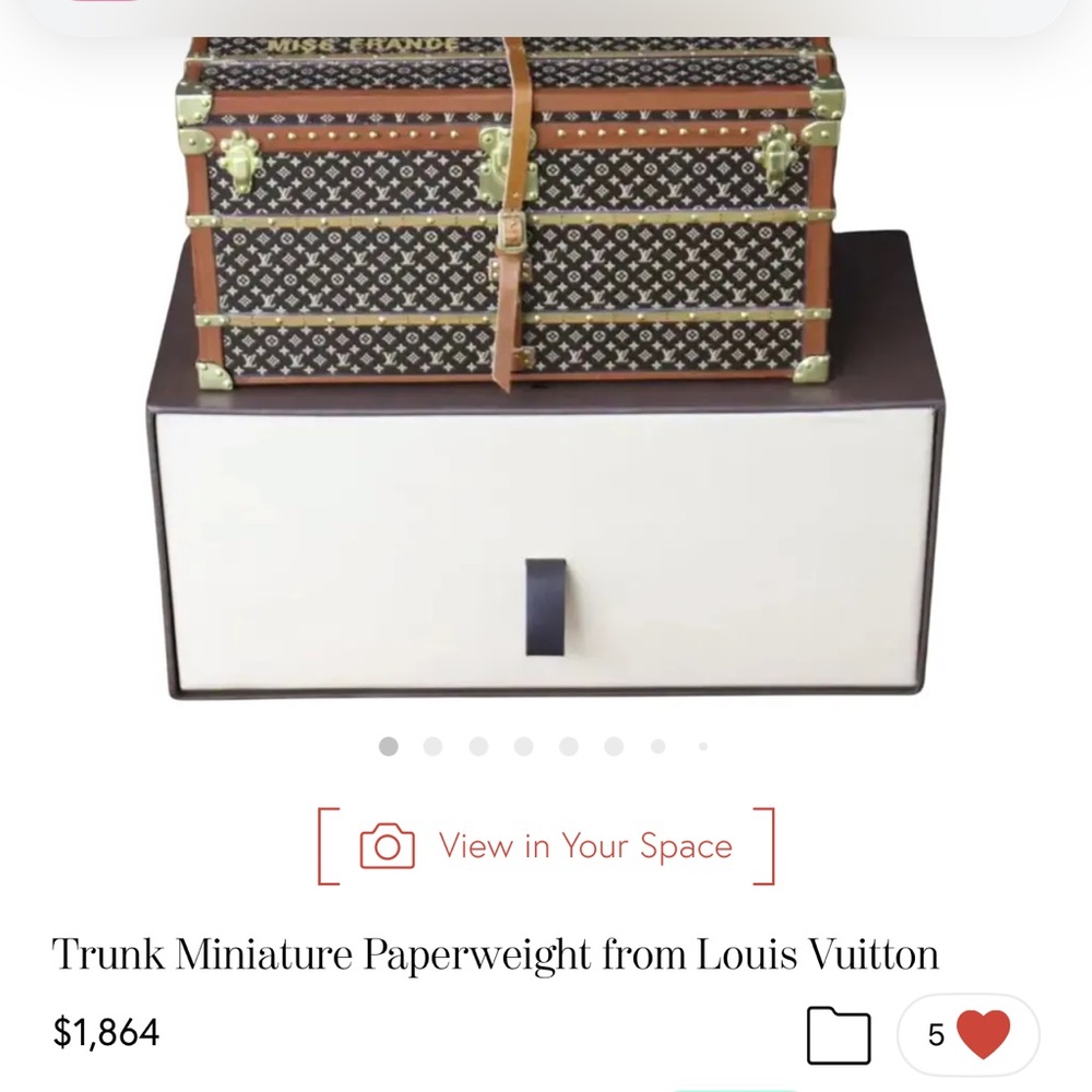 Louis Vuitton Monogram Trunk Paperweight with Gold Accents - Picture 9 of 9